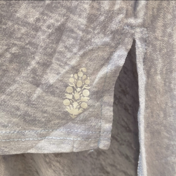 Free People Movement Acid Wash Burnout Tank Top Light Blue - Picture 3 of 5